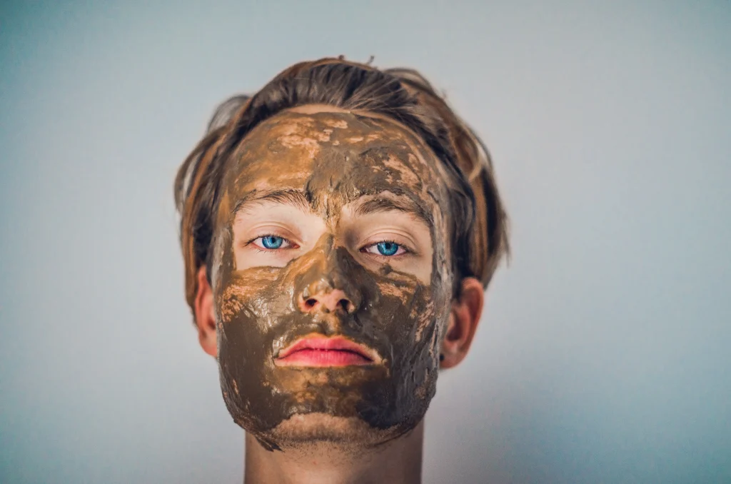 Man face mask for skin care