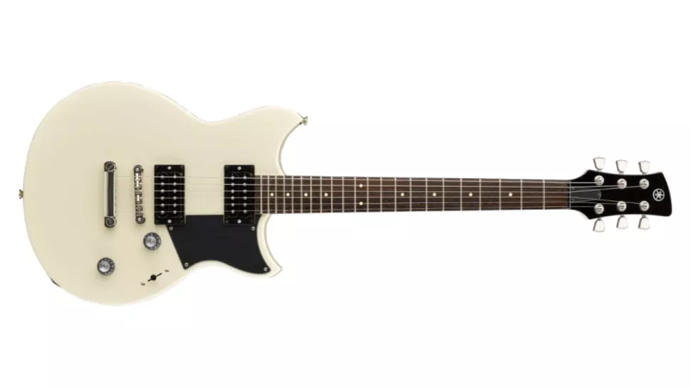 White and black electric guitar