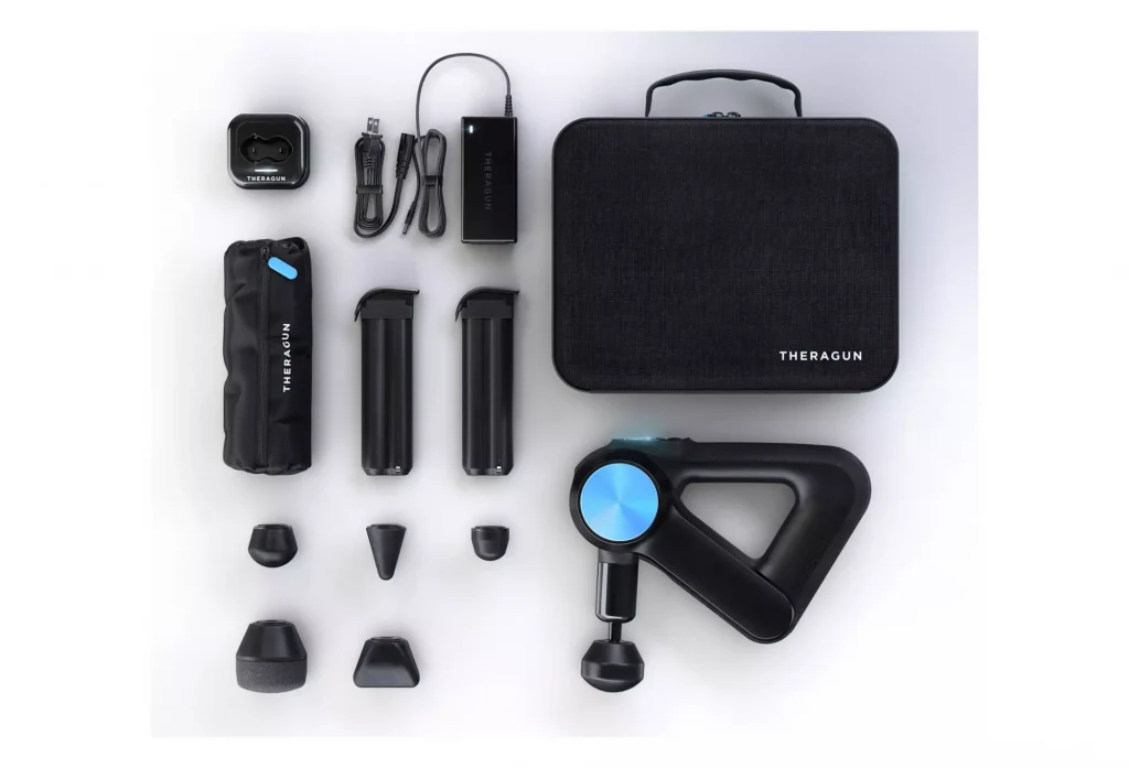 heragun PRO Massager with all of its features and bag