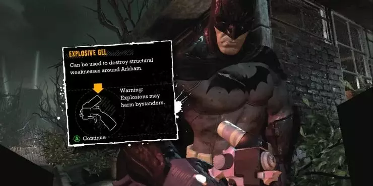 Batman using a gadget