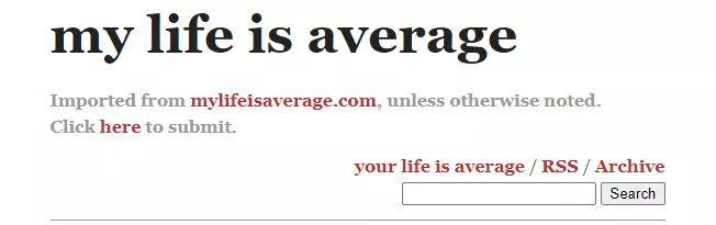 My life is average