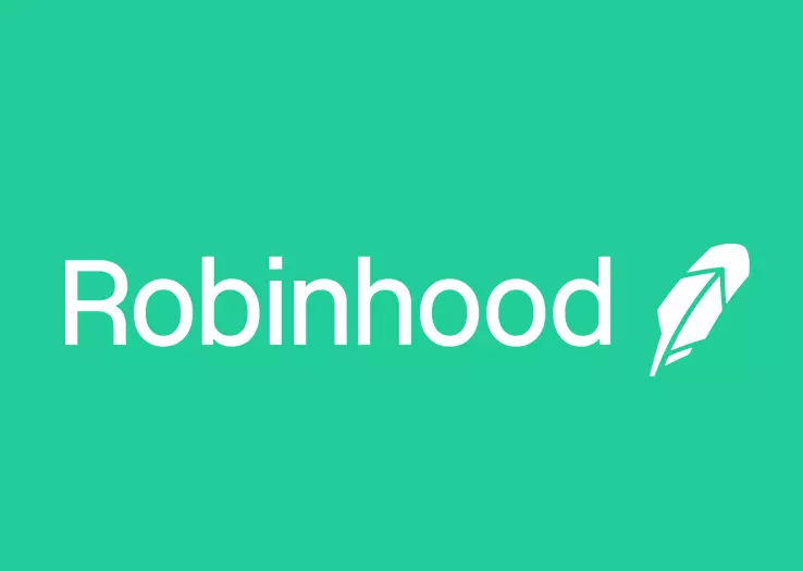 A picture of the crypto wallet Robinhood with its logo of a feather