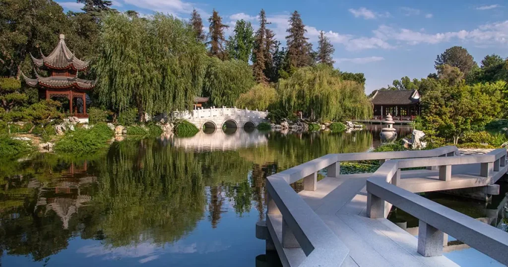 A little bridge on a pond