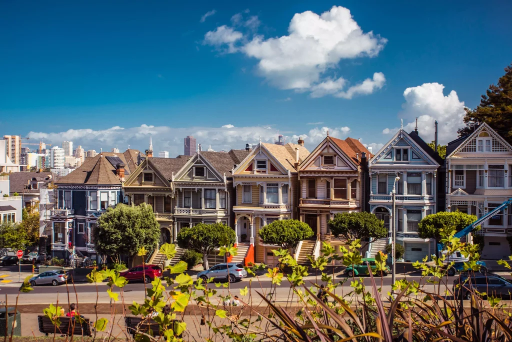 Houses photographed in daylight