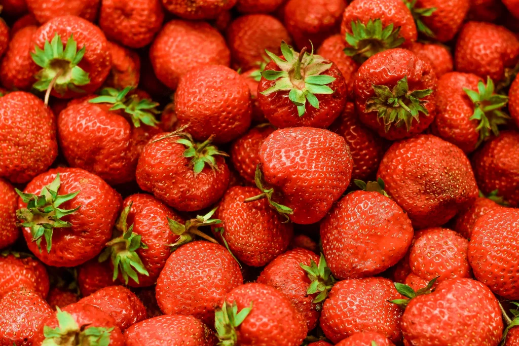 Numerous strawberries