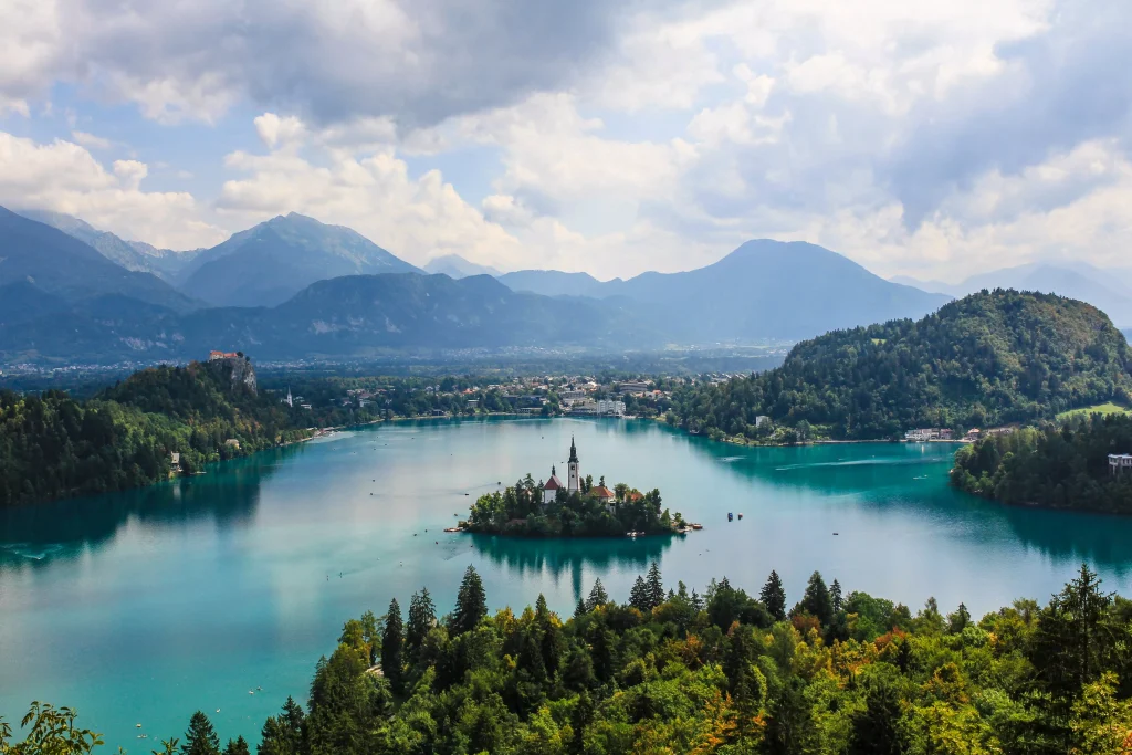 Slovenia site on a lake