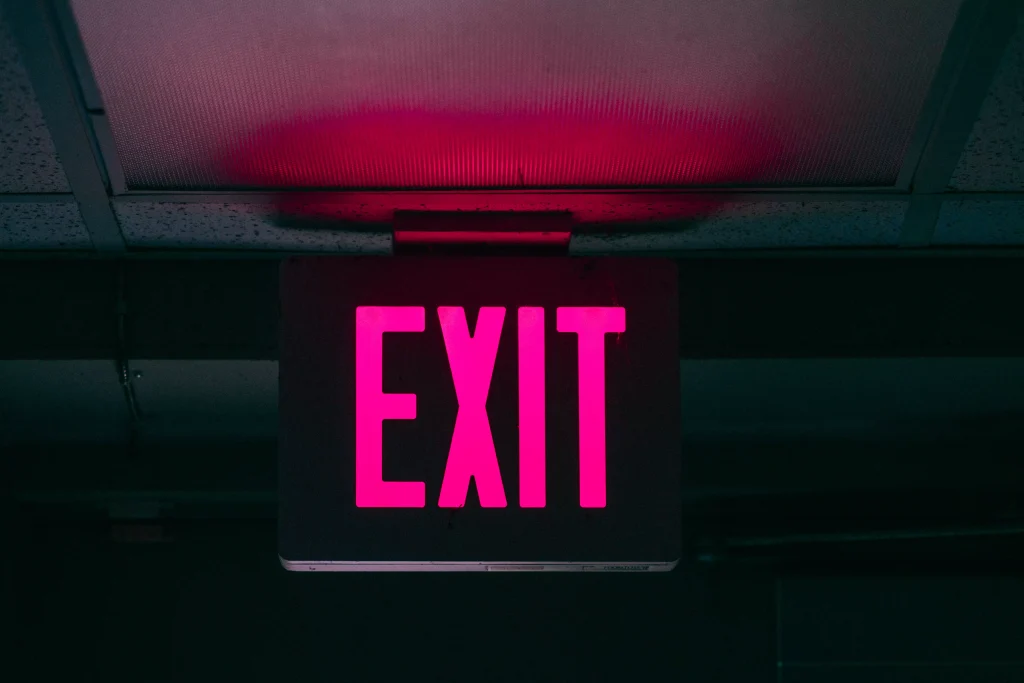 Exit neon sign