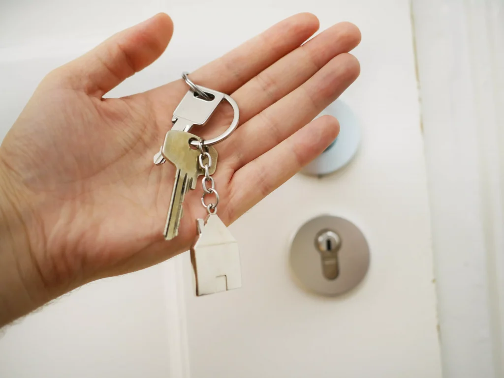 Keys of an apartment in a hand