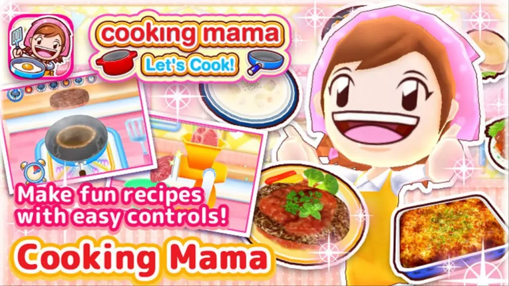 Pixel animation picture of the game cooking mama