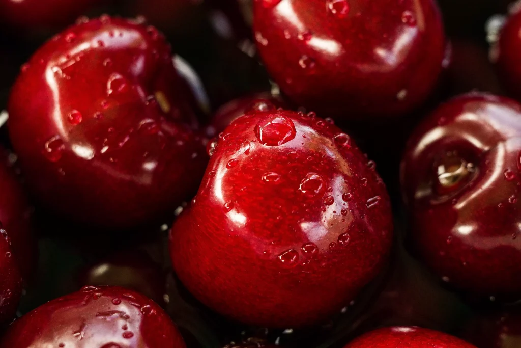 Freshly washed red delicious apple