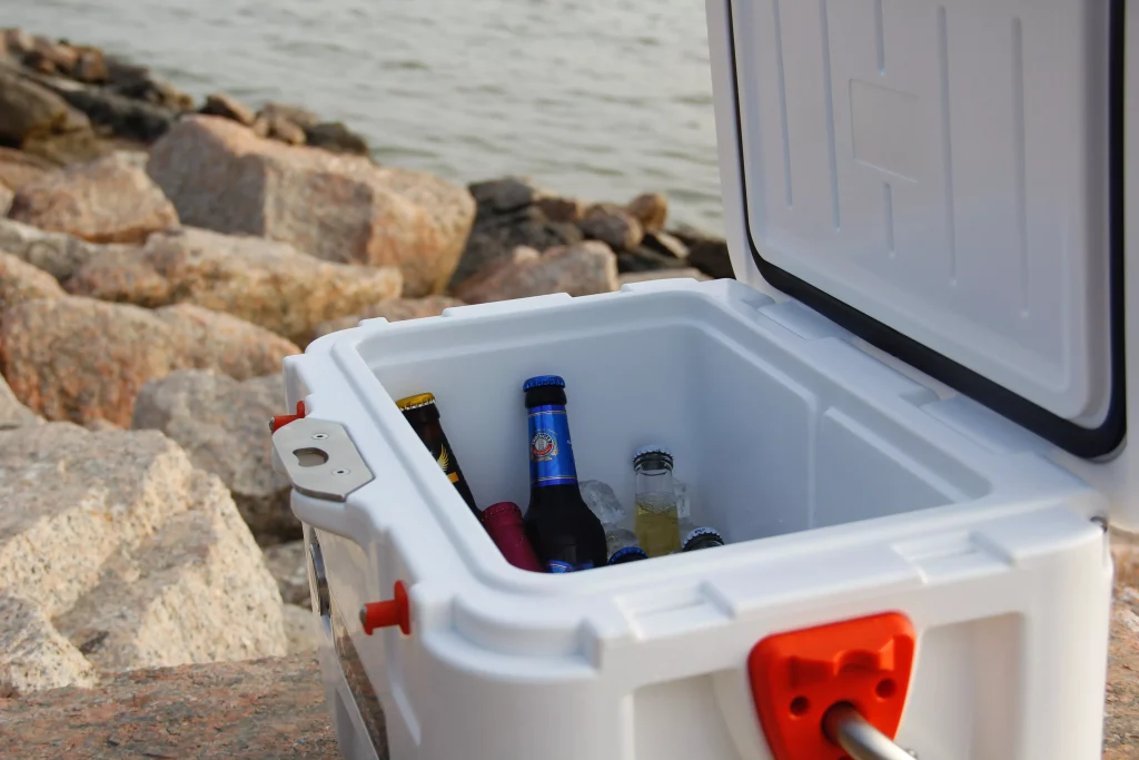 A cooler full of beers