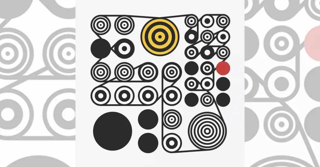 Circles on a white background