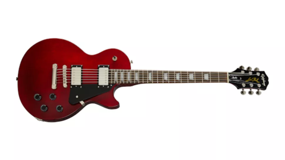 Red and black electric guitar