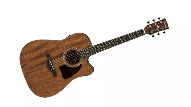 Brownish acoustic guitar