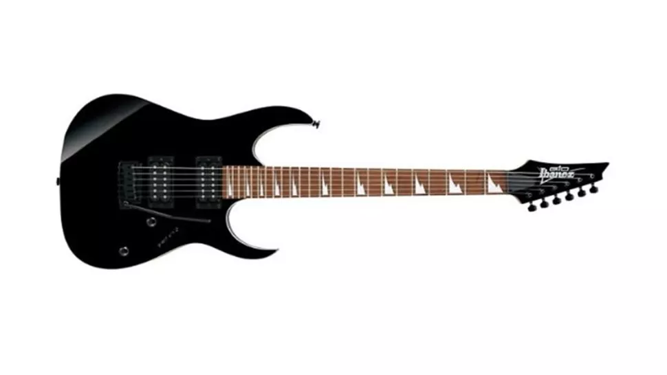 Electric guitar in the color of black