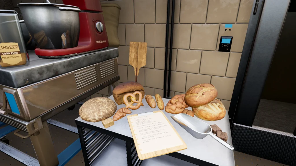 In game footage of bakery simulator