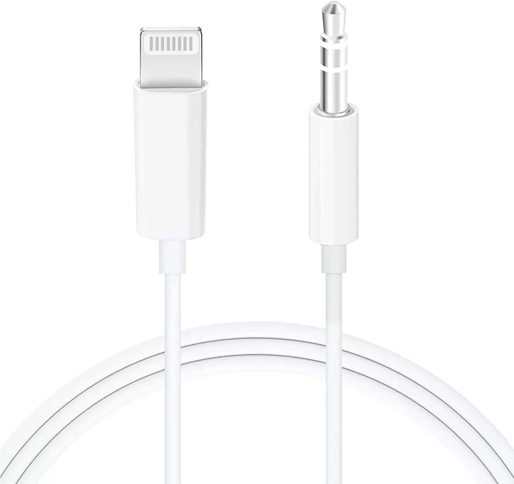 a white color cable for phone