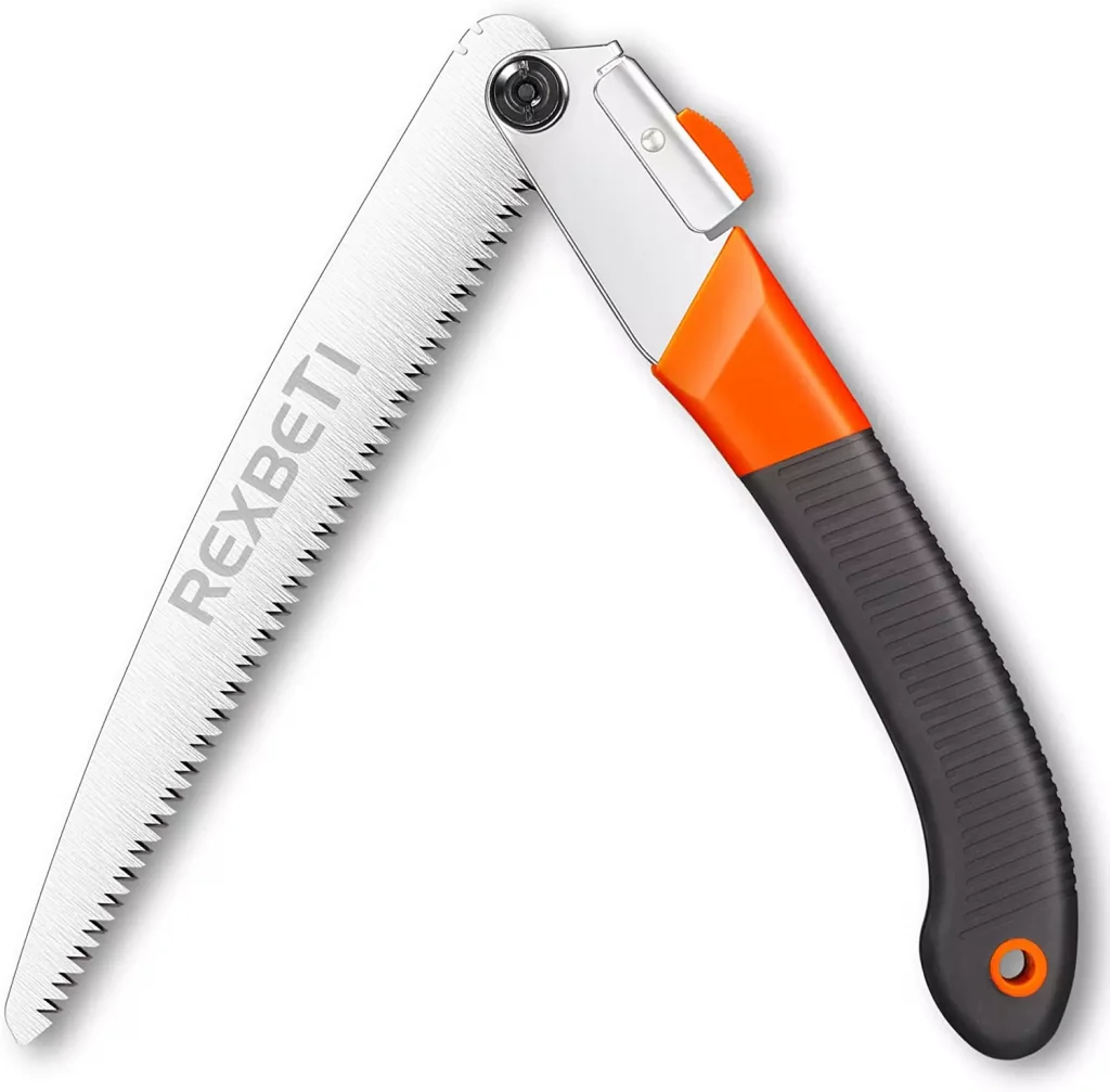 orange color knife for the garden