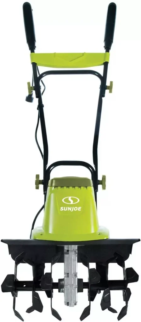 a lime green color garden tool