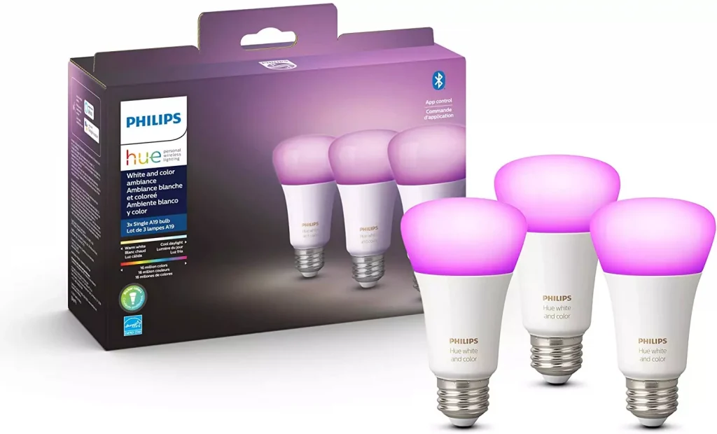 lightbulb which projects purple color