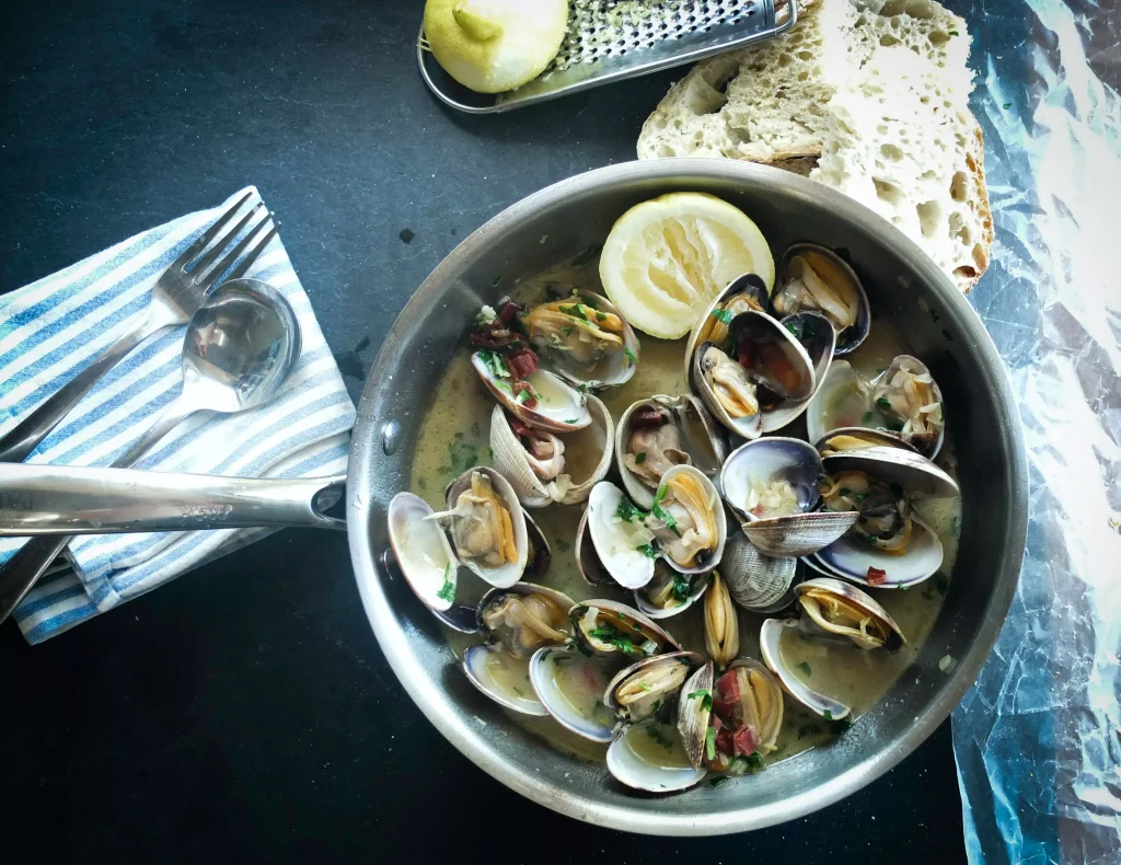 food from the sea in a big bowl