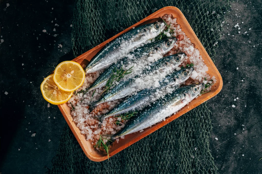 fish salted and prepared for cooking