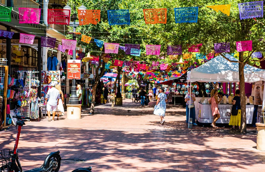 a street in a town photographed in daylight