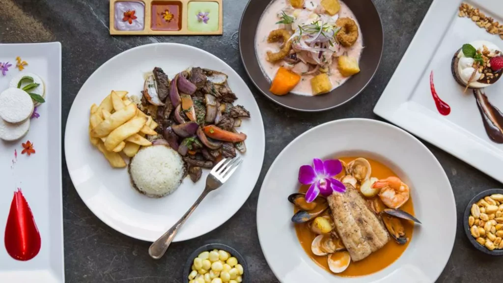 various types of food on a table