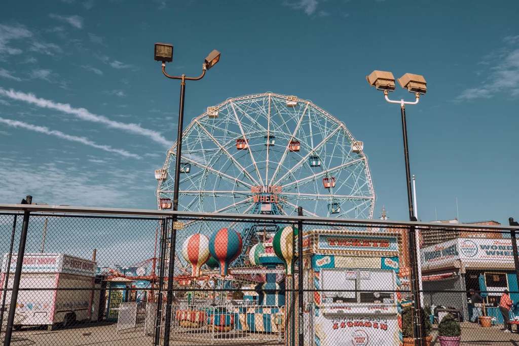 an amusement park for children photographed in daylight