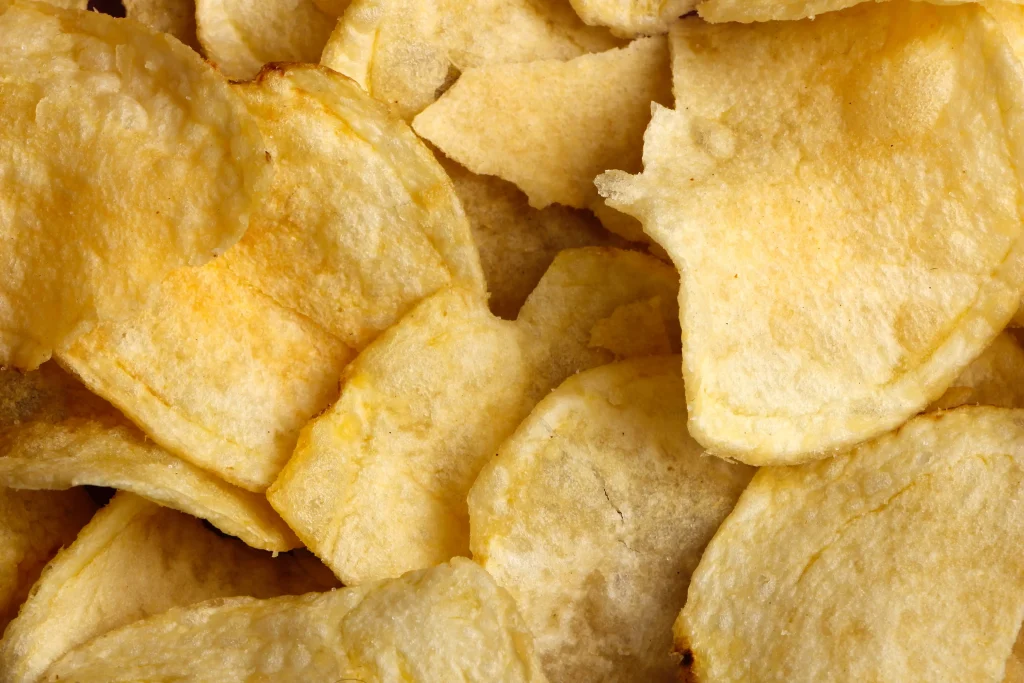 potato chips up close