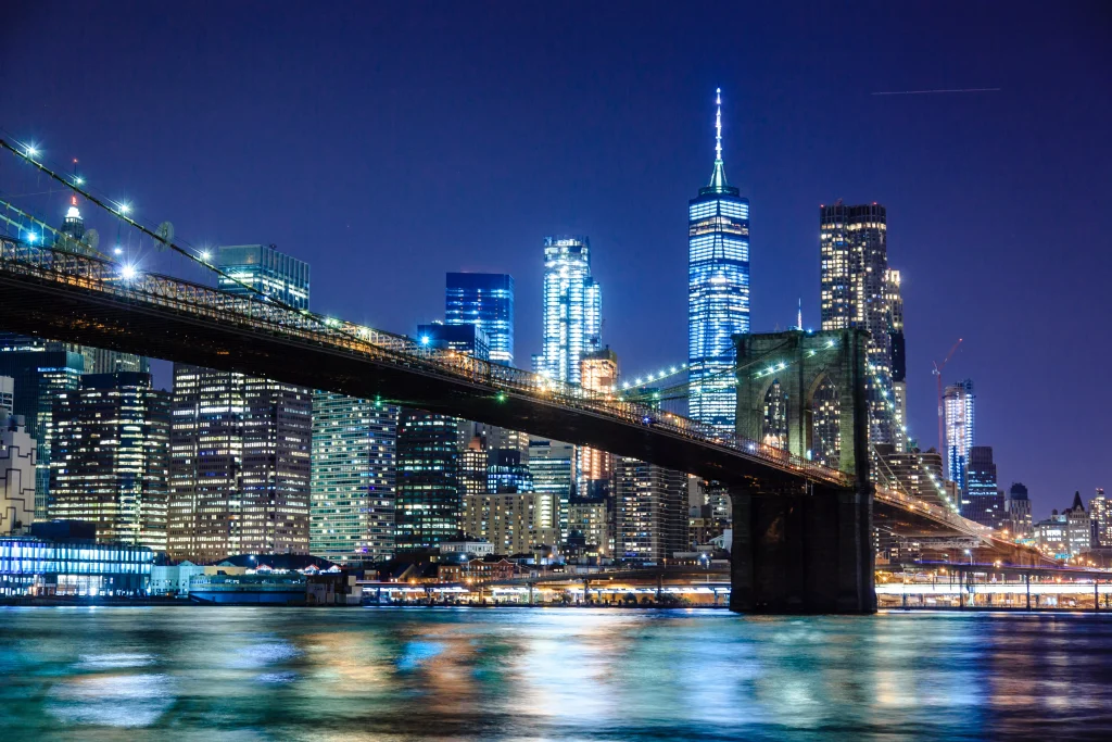 a bridge connecting two cities 