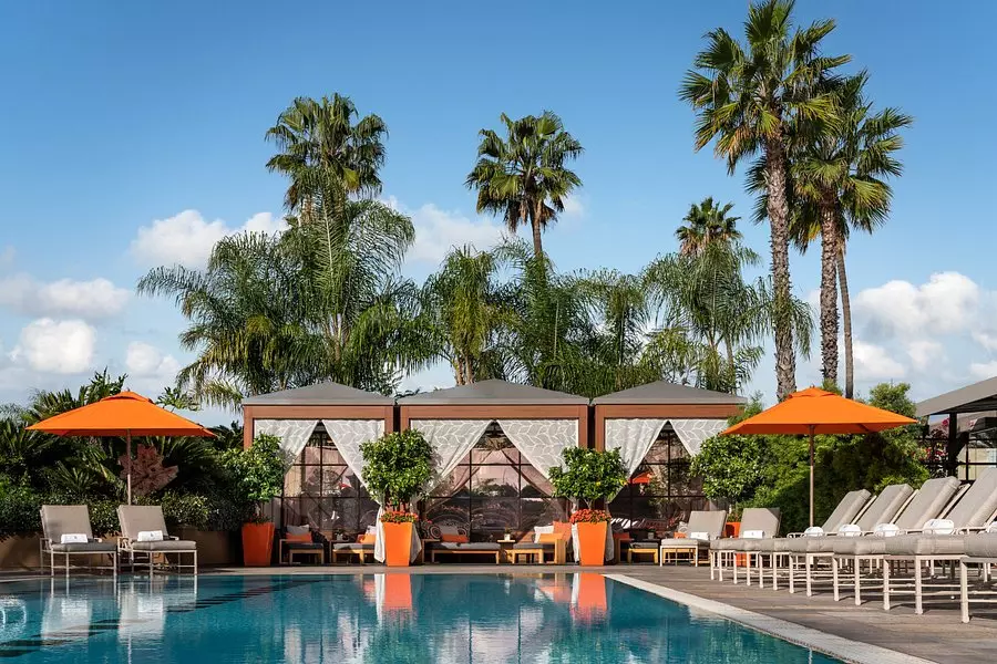 pool area in a hotel