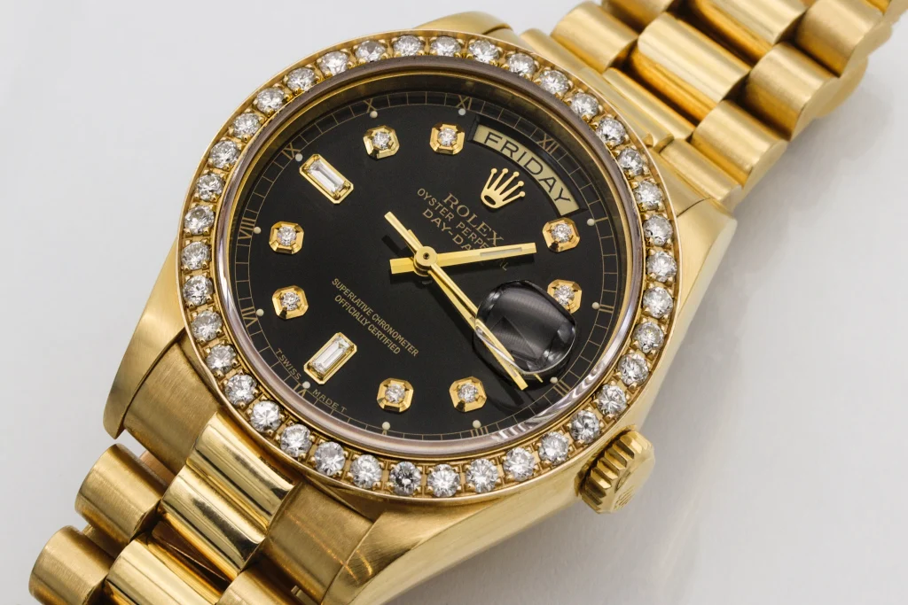 a golden rolex watch