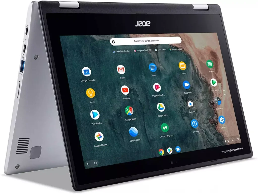 a tablet with apps opened on it