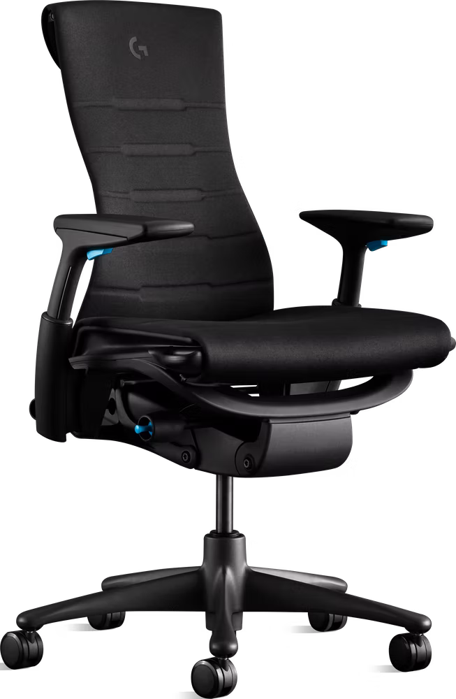 black and blue color office chair