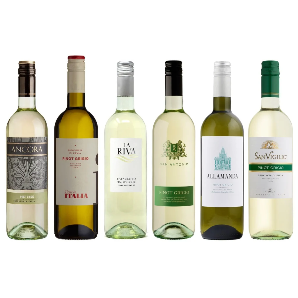 white wine bottles