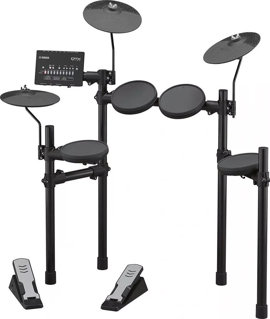 black color drum set with paddles