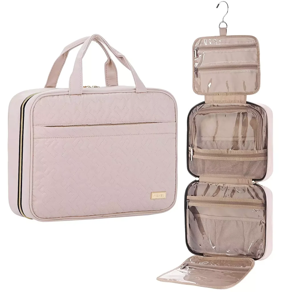 a light pink color laptop bag