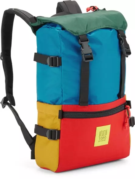 a colorful backpack