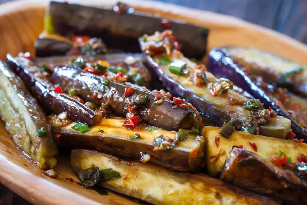 cooked vegatable eggplant