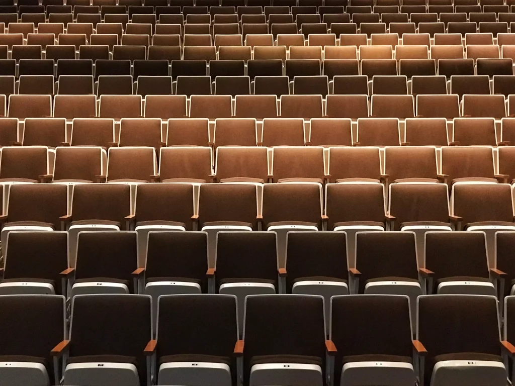 empty chairs in a theater