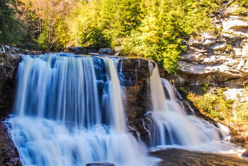 small waterfall in the forest