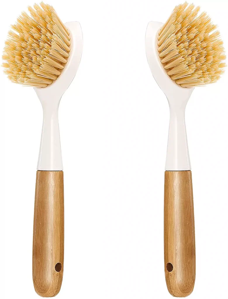 a wooden dish brush