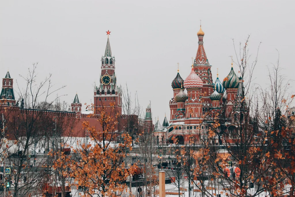 historic buildings photographed in winter time