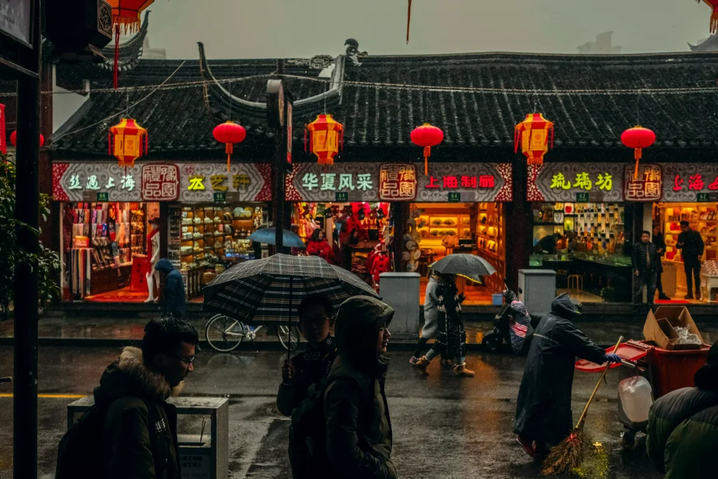 a street in Shanghai in China