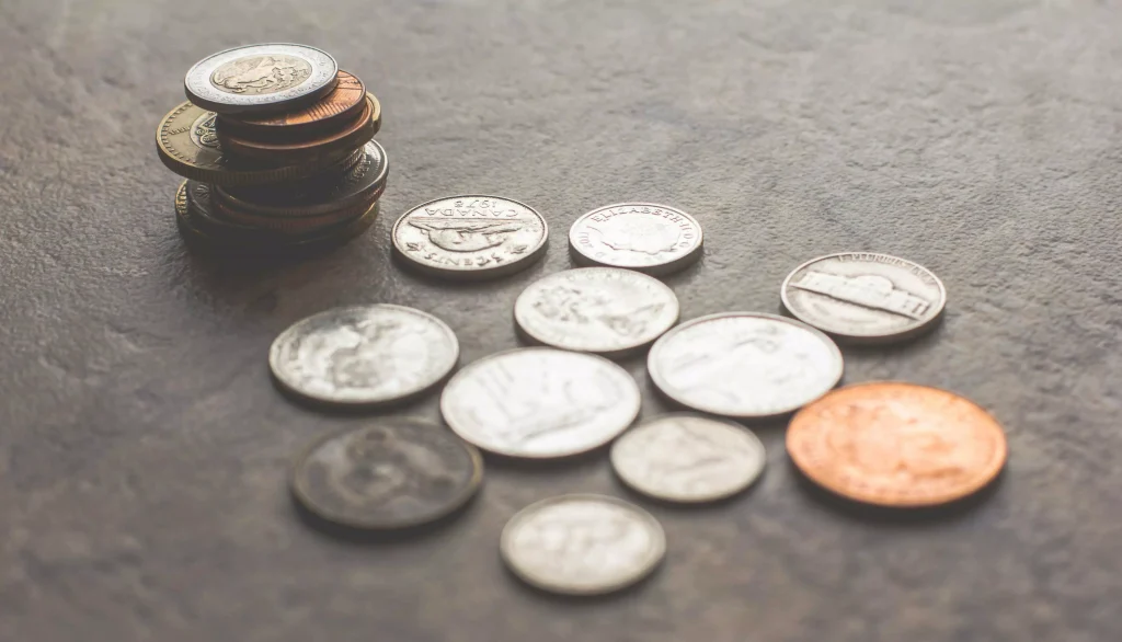 coins stacked on each other