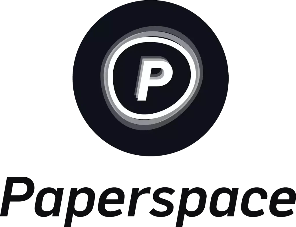 a glowing white logo of the letter p