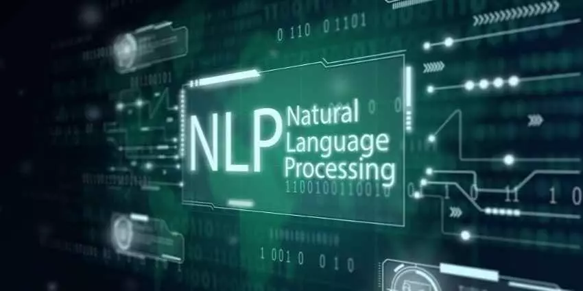 a green sign that says natural language processing